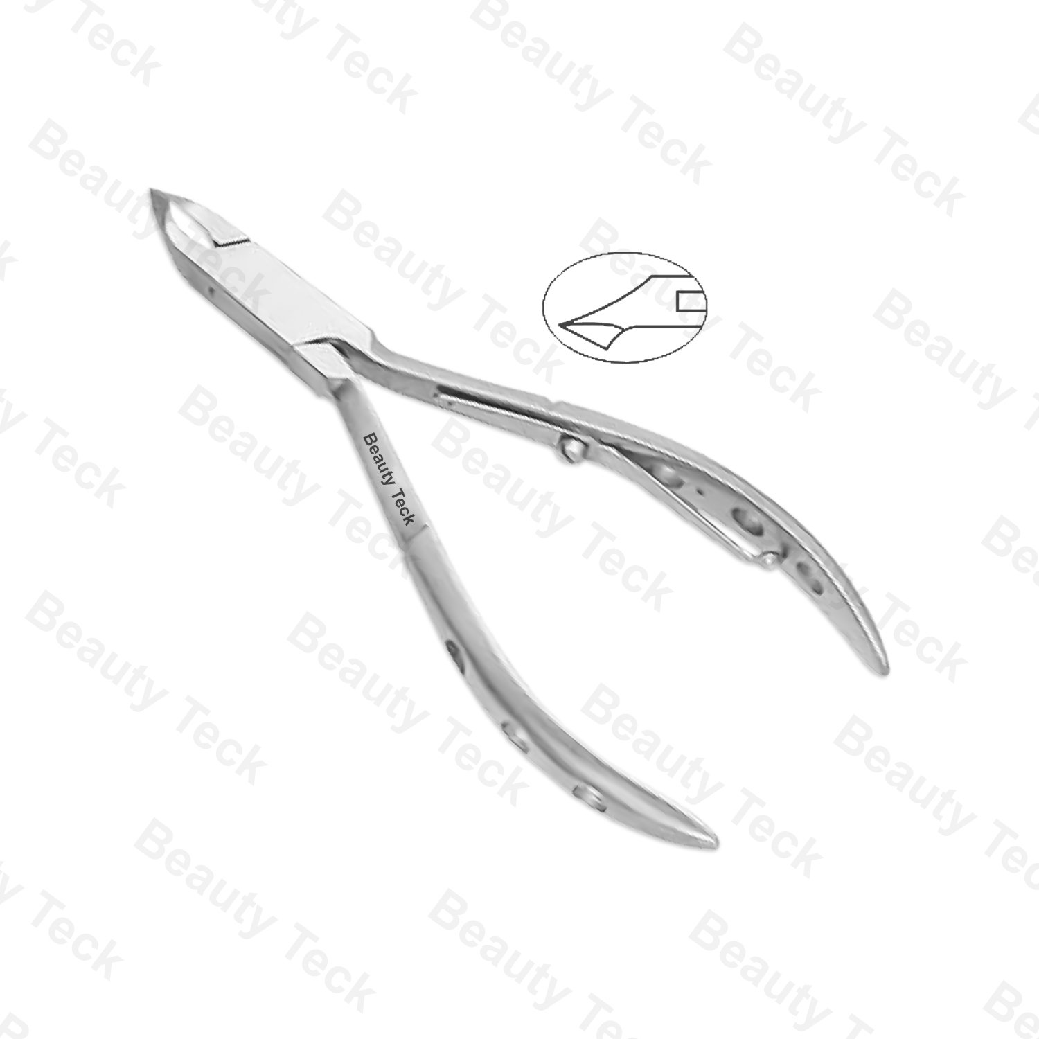 Cutical Nail Nipper Box Joint Single Spring With Hole Handle Stainless Steel