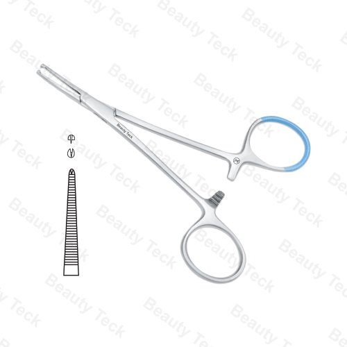 Single Use Micro Mosquito Kocher Forceps 1x2 teeth Straight