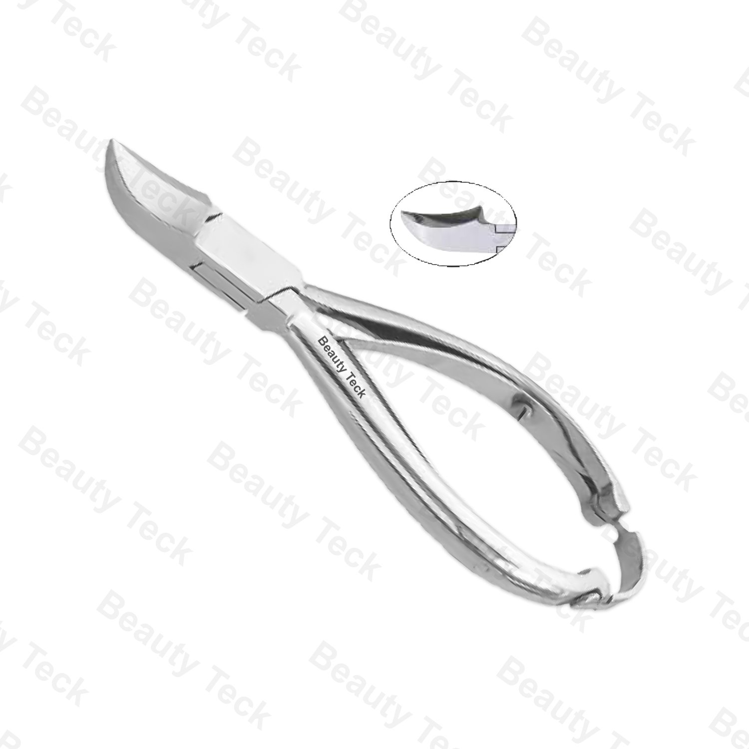 Moon Shape Nail Cutter Box Joint Double Spring With Lock