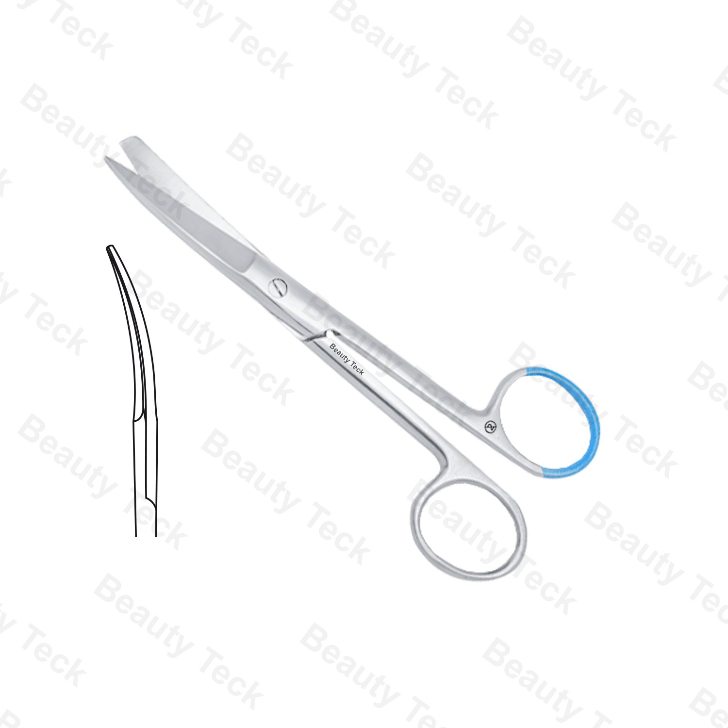 Single Use Surgical Scissors Sharp/Blunt Curved