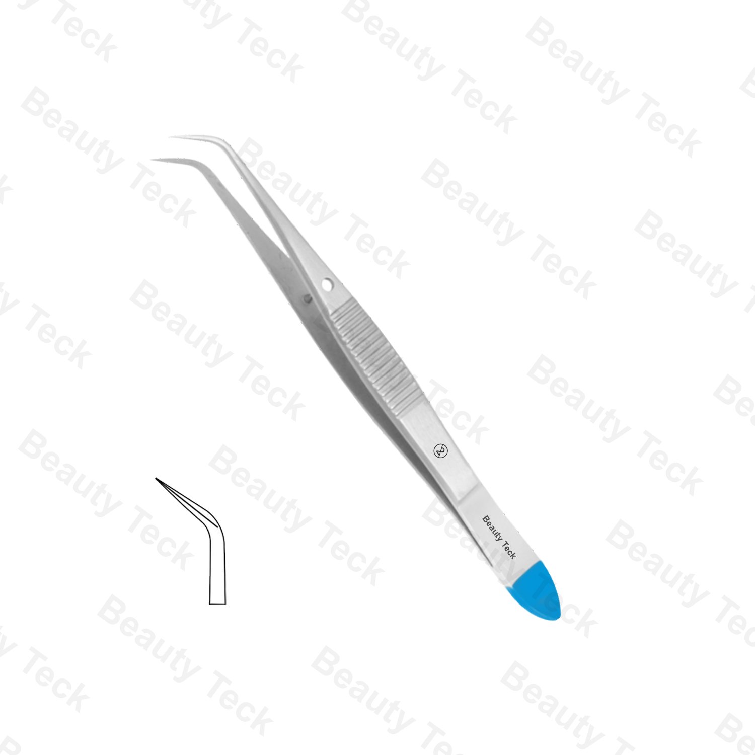 Non Sterile Single-Use Instruments Angled Microscopy Forceps Very Fine Curved
