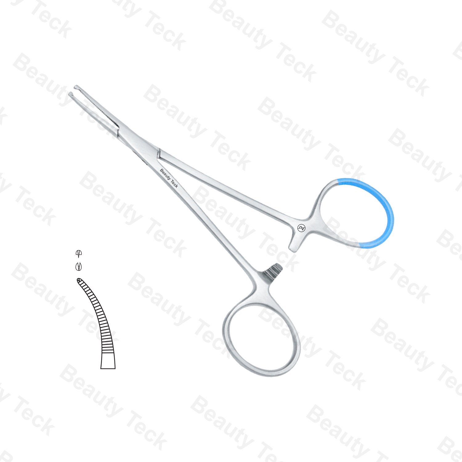 Non Sterile Single-Use Instruments Micro Mosquito Kocher Forceps Curved