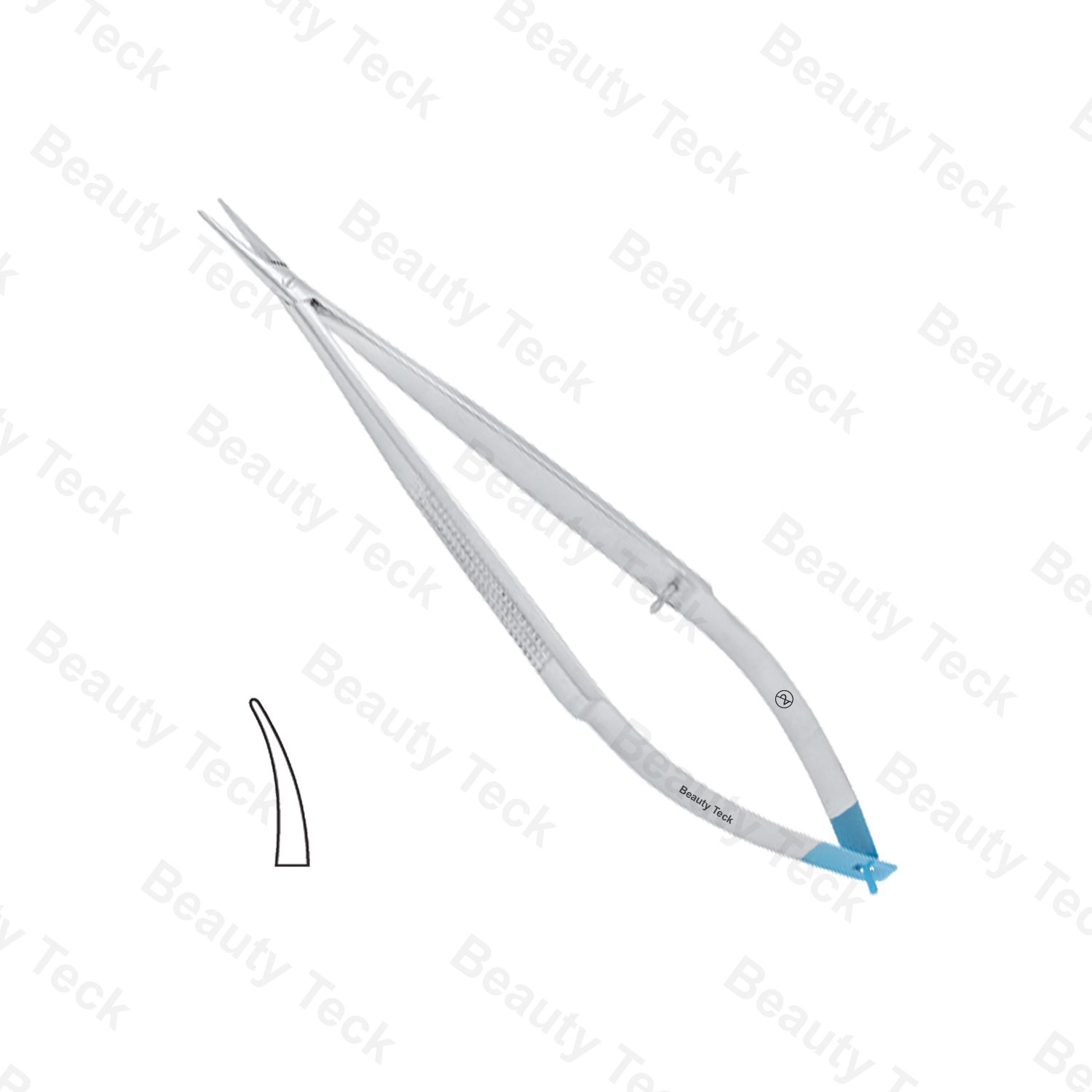 Non Sterile Single-Use Instruments Micro Needle Holder Without Catch Curved