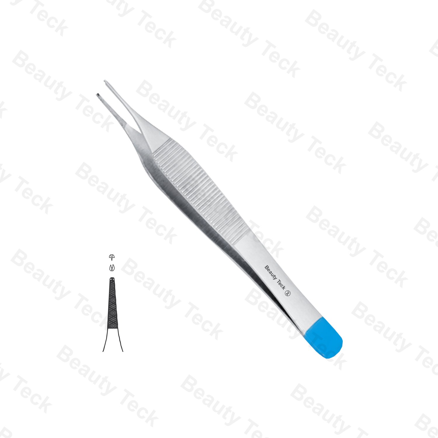 Non Sterile Single Use Adson Tissue Forceps 1x2 Teeth With Plateau